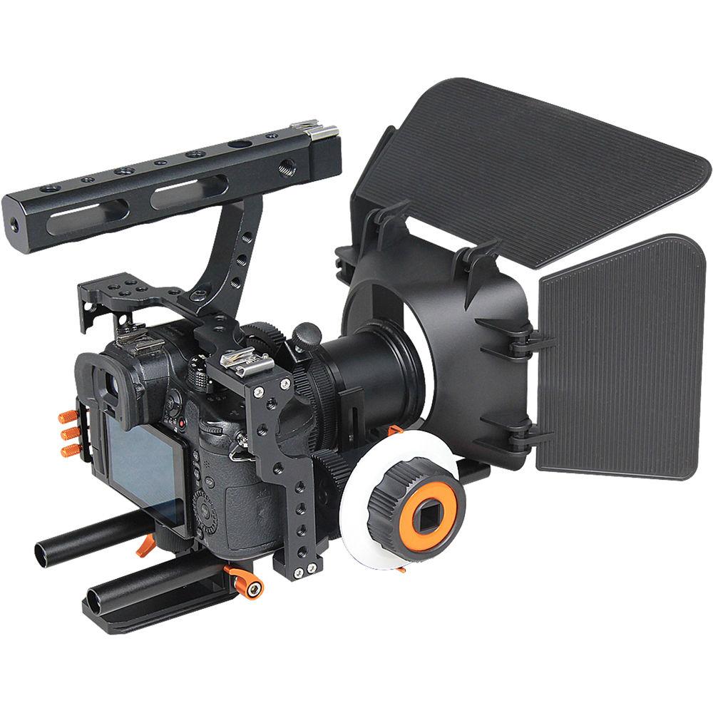 YELANGU C500 Camera Cage with Matte Box and Follow Focus