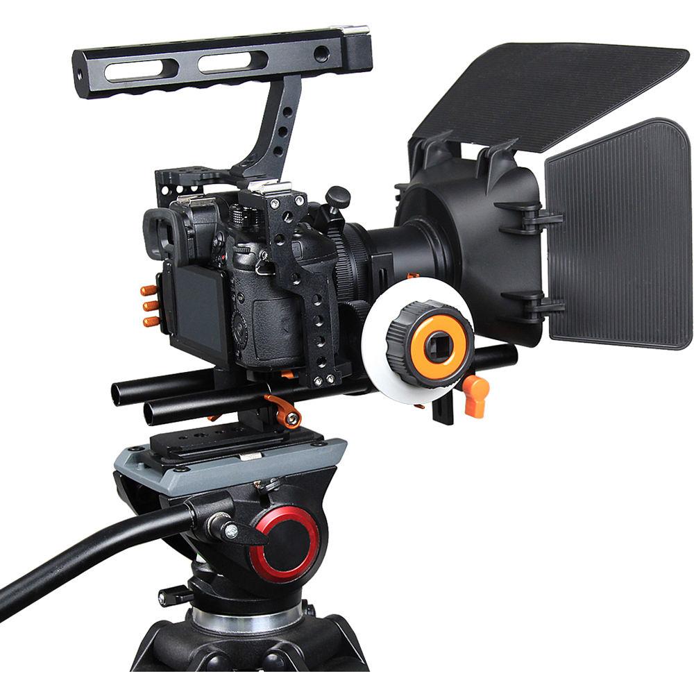 YELANGU C500 Camera Cage with Matte Box and Follow Focus