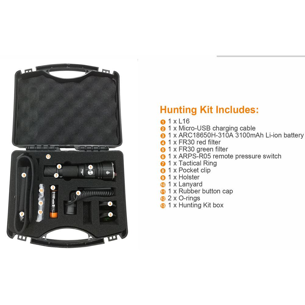 Acebeam L16 Rechargeable LED Flashlight Hunting Kit