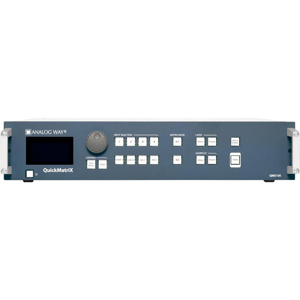 Analog Way 8-Input Hi-Resolution Seamless Matrix Scaler with 2-HDBaseT INs 2-Mirrored HDMI HDBaset OutPuts