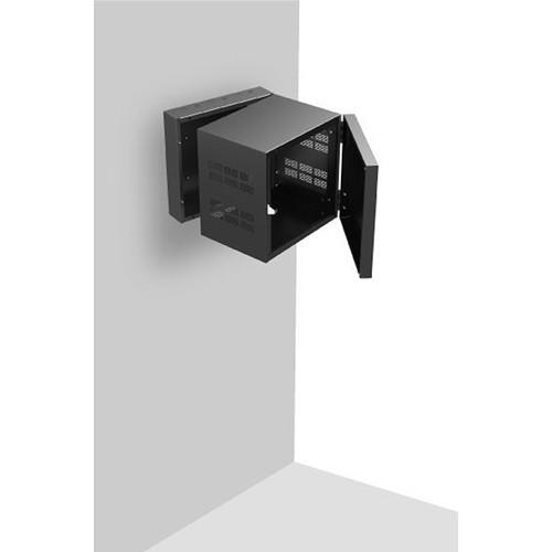 Atlas Sound 19" Wide Opening Stand-Alone Wall Cabinet With Adjustable Rails, 15"D Center Section - 10 Rack Unit