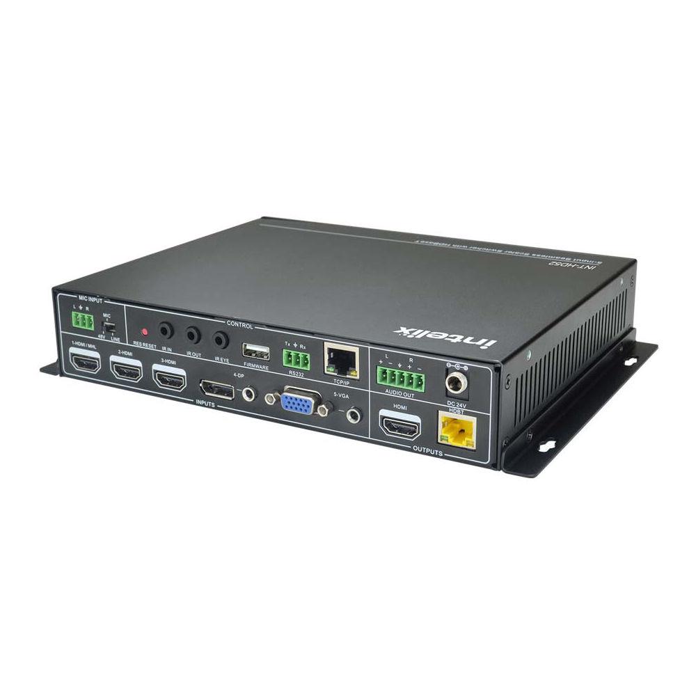 Intelix 5x1 1 Auto Switching Scaling Presentation Switcher with HDBaseT, PoE, and HDMI Output