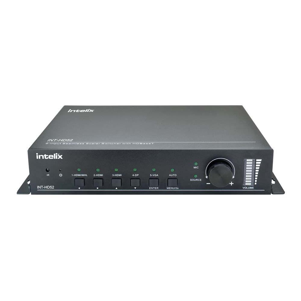 Intelix 5x1 1 Auto Switching Scaling Presentation Switcher with HDBaseT, PoE, and HDMI Output