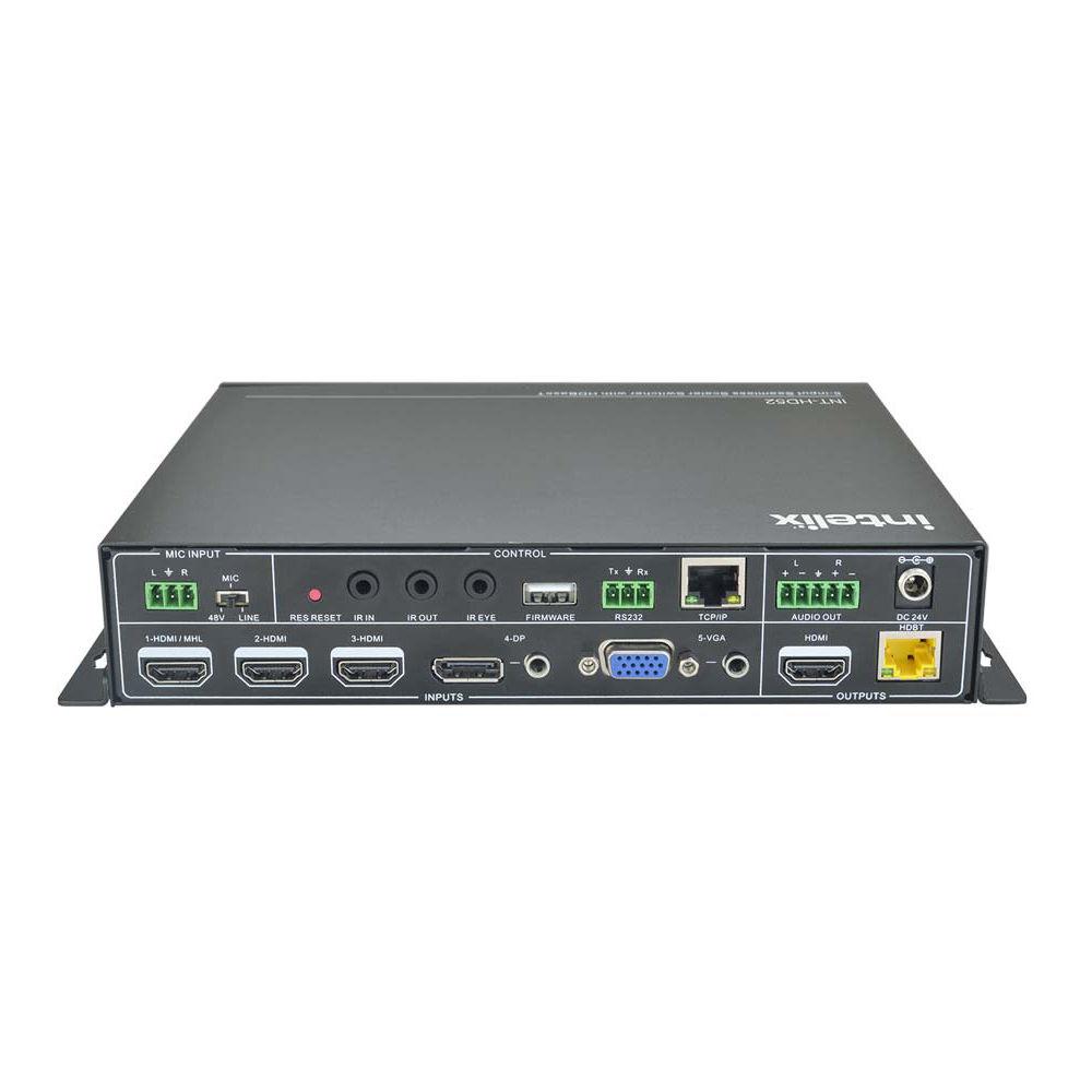 Intelix 5x1 1 Auto Switching Scaling Presentation Switcher with HDBaseT, PoE, and HDMI Output