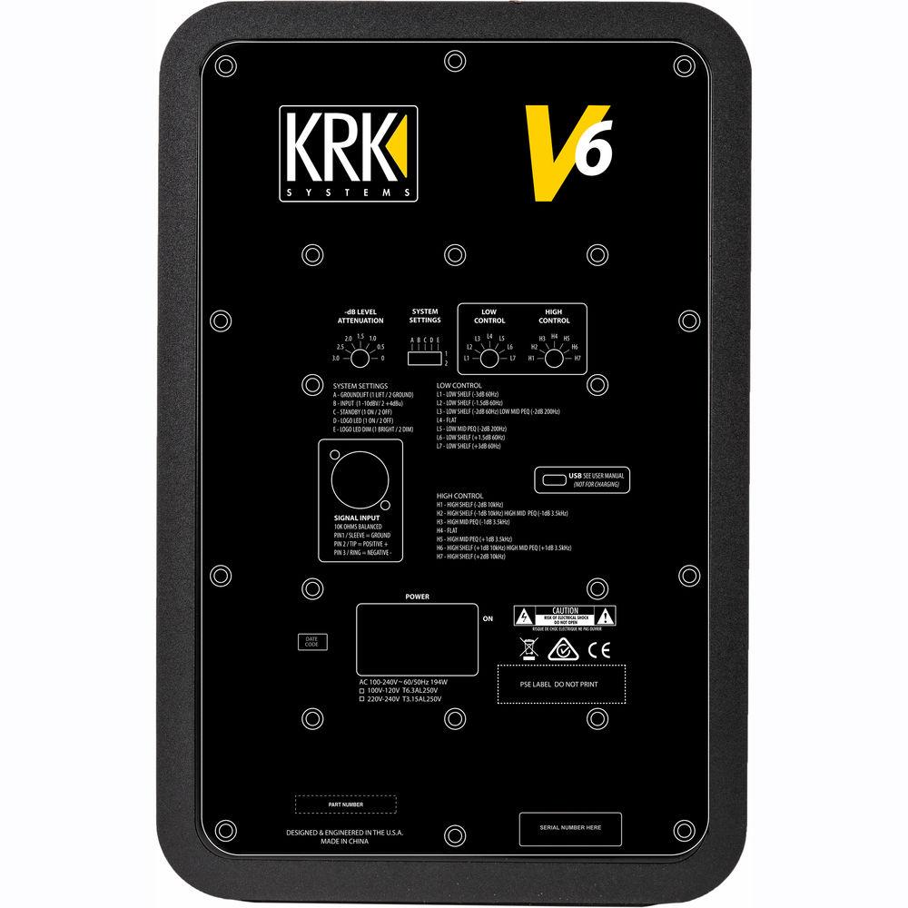 KRK V6S4 V Series - 155W 6.5" Powered Reference Monitor