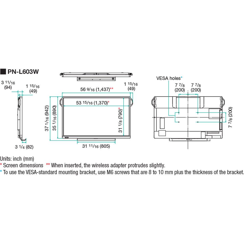 Sharp 60" AQUOS Board Interactive Display with Wireless Connectivity and 10-Point Multi-Touch