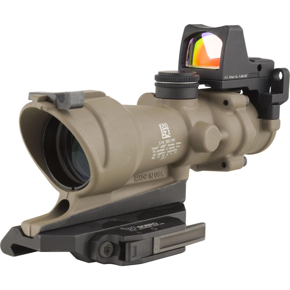 Trijicon 4x32 ACOG Center Illuminated Riflescope and 3.25 MOA Red Dot Type 2 RMR Sight Kit
