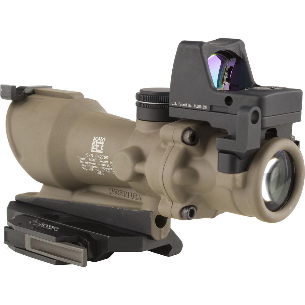 Trijicon 4x32 ACOG Center Illuminated Riflescope and 3.25 MOA Red Dot Type 2 RMR Sight Kit