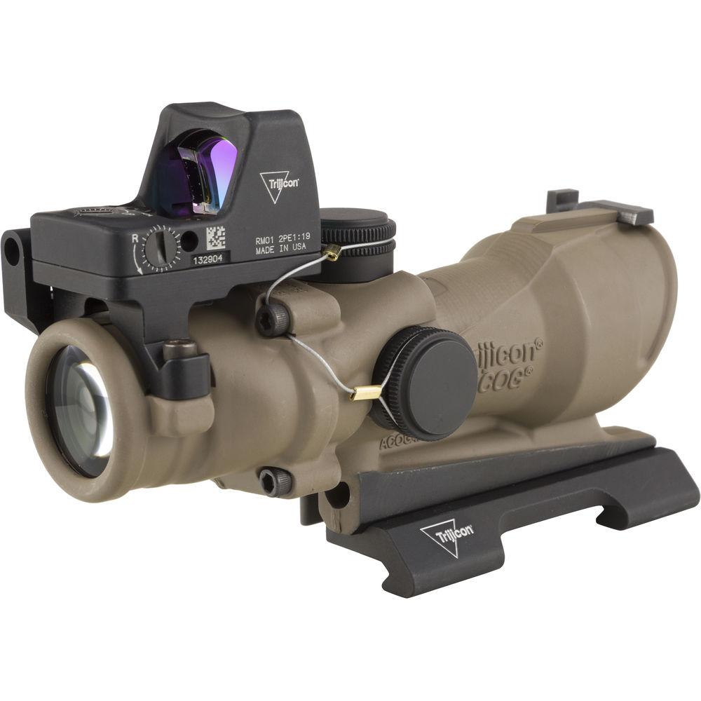 Trijicon 4x32 ACOG Center Illuminated Riflescope and 3.25 MOA Red Dot Type 2 RMR Sight Kit