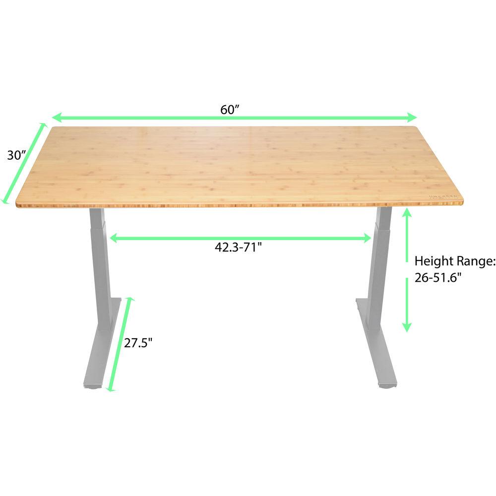 Uncaged Ergonomics 60x30" Bamboo Electric Standing Desk