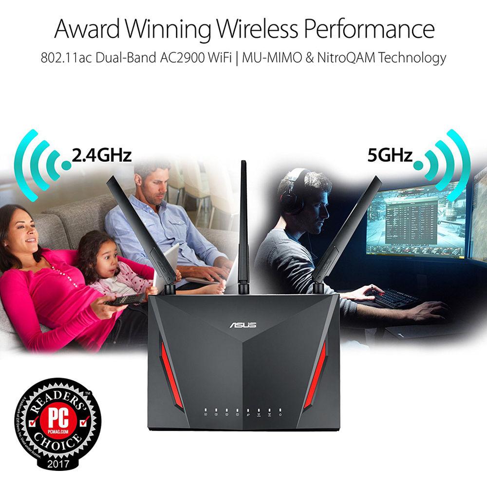 ASUS RT-AC86U AiMesh AC2900 Wireless Dual-Band Gigabit Gaming Router