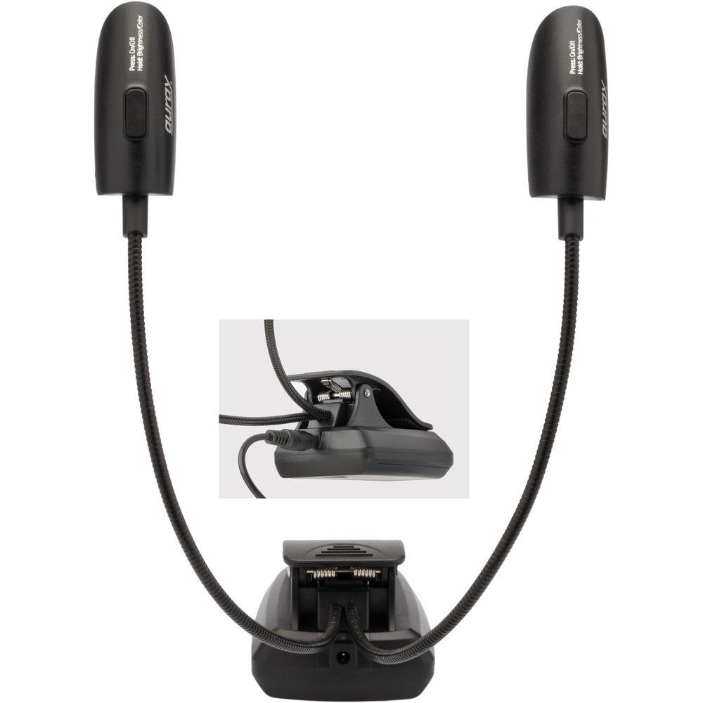 Auray M-DLED6-CL Dual 6-LED Clip-On Gooseneck Light