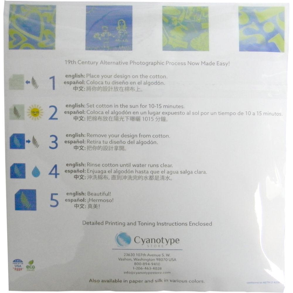 Cyanotype Store Cyanotype Cotton Squares - 8 x 8"