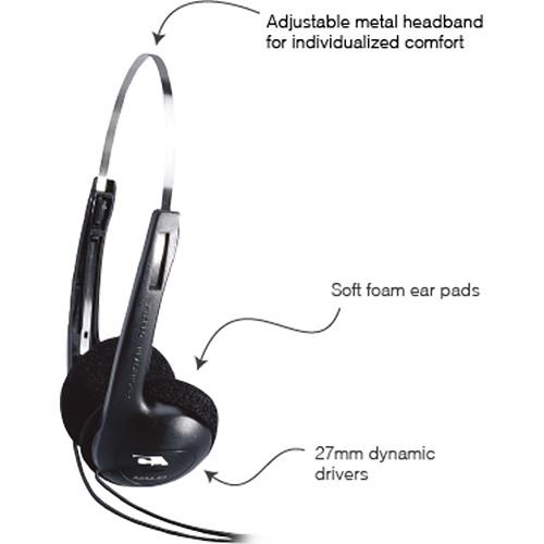 Cyber Acoustics ACM-62B Lightweight Stereo On-Ear Headphones