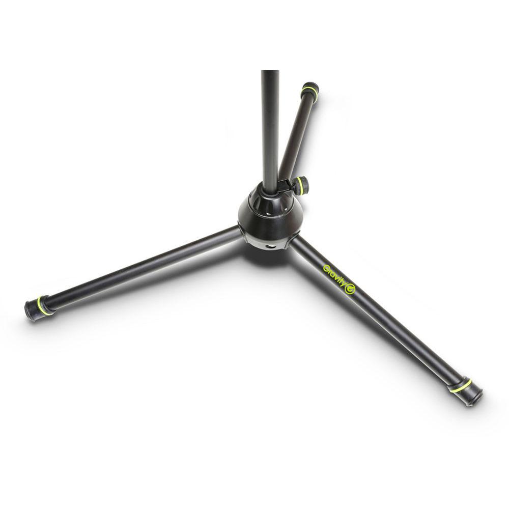 Gravity Stands Straight Microphone Stand with Folding Tripod and One-Handed Height Adjustment