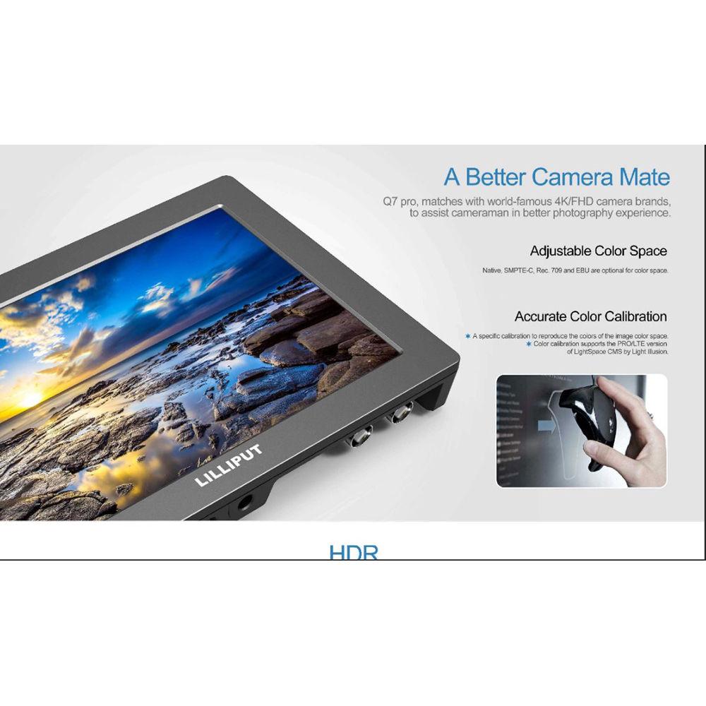 Lilliput Q7 Pro 7" Full HD SDI Monitor With HDR 3D Luts