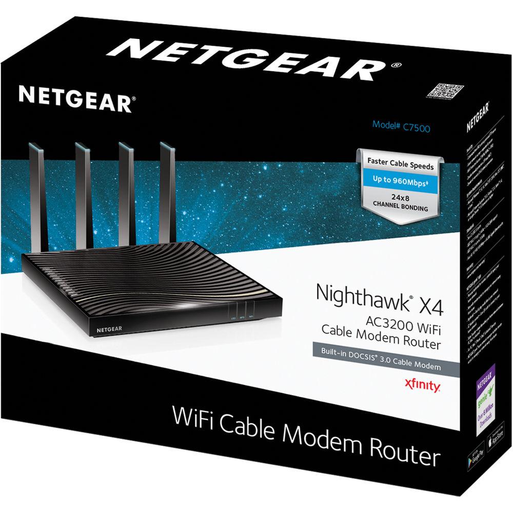 Netgear Nighthawk X4 AC3200 Wireless Dual-Band Gigabit Modem Router