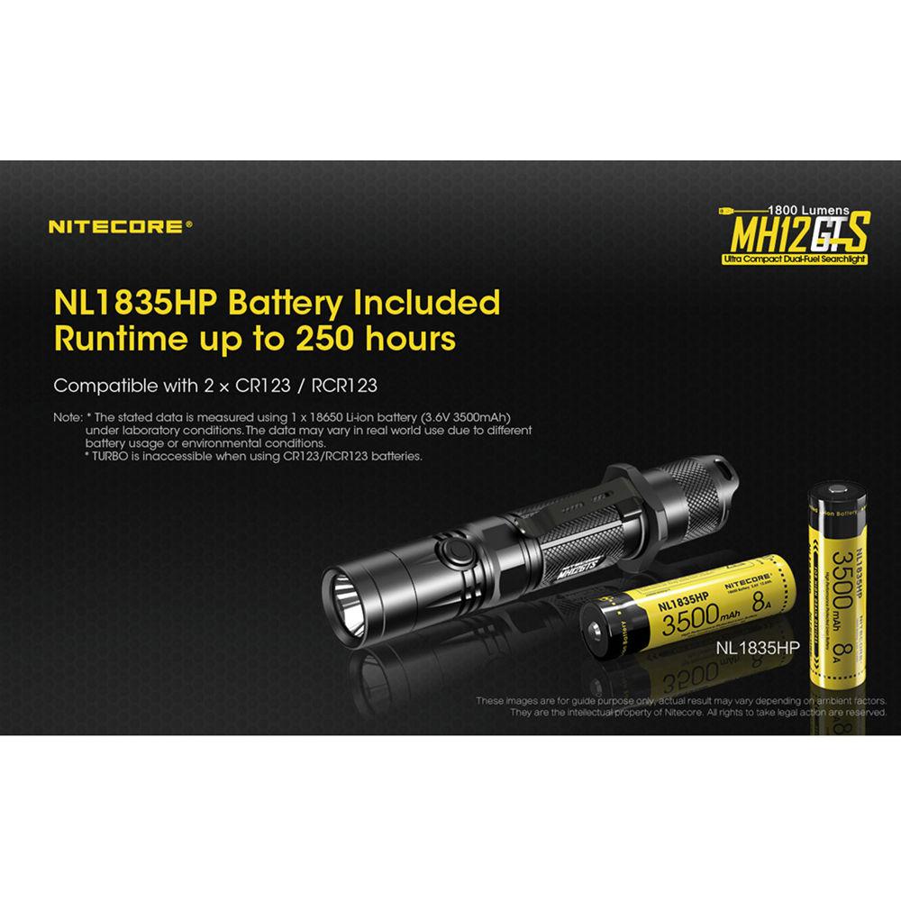 Nitecore MH12GTS Multitask Hybrid Series Rechargeable LED Flashlight
