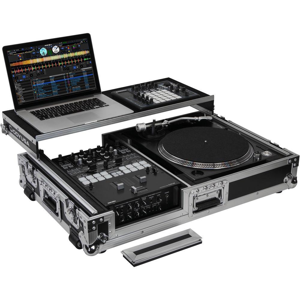 Odyssey Innovative Designs Flight Zone Universal Single Turntable Coffin with Glide-Style Platform and Wheels