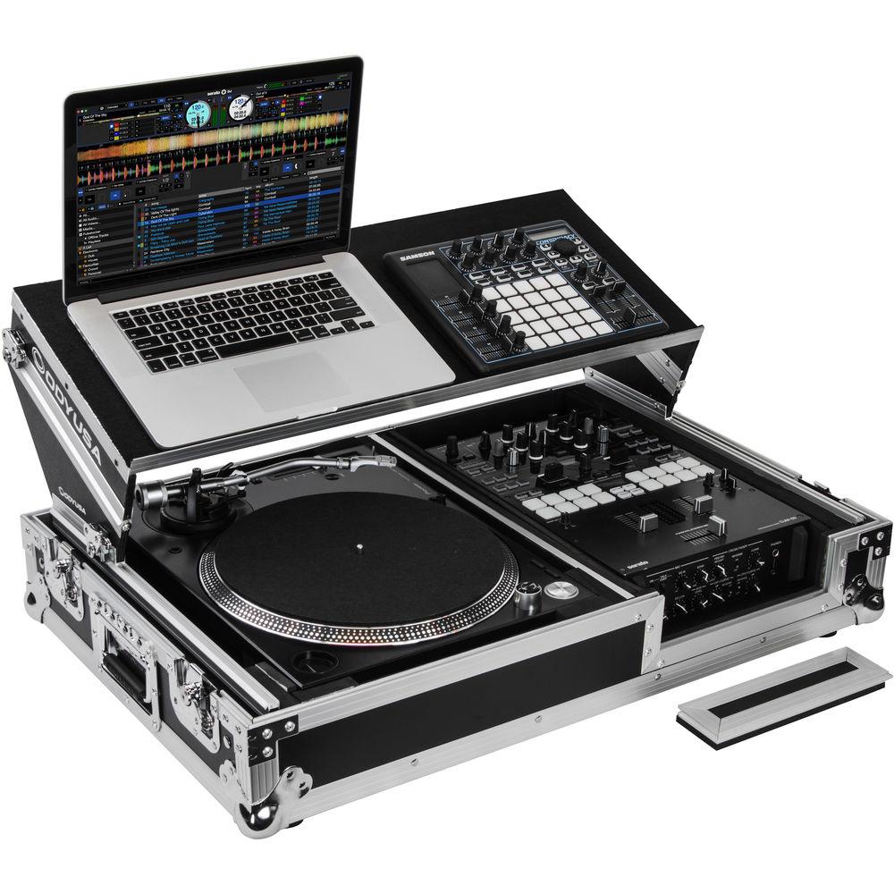 Odyssey Innovative Designs Flight Zone Universal Single Turntable Coffin with Glide-Style Platform and Wheels