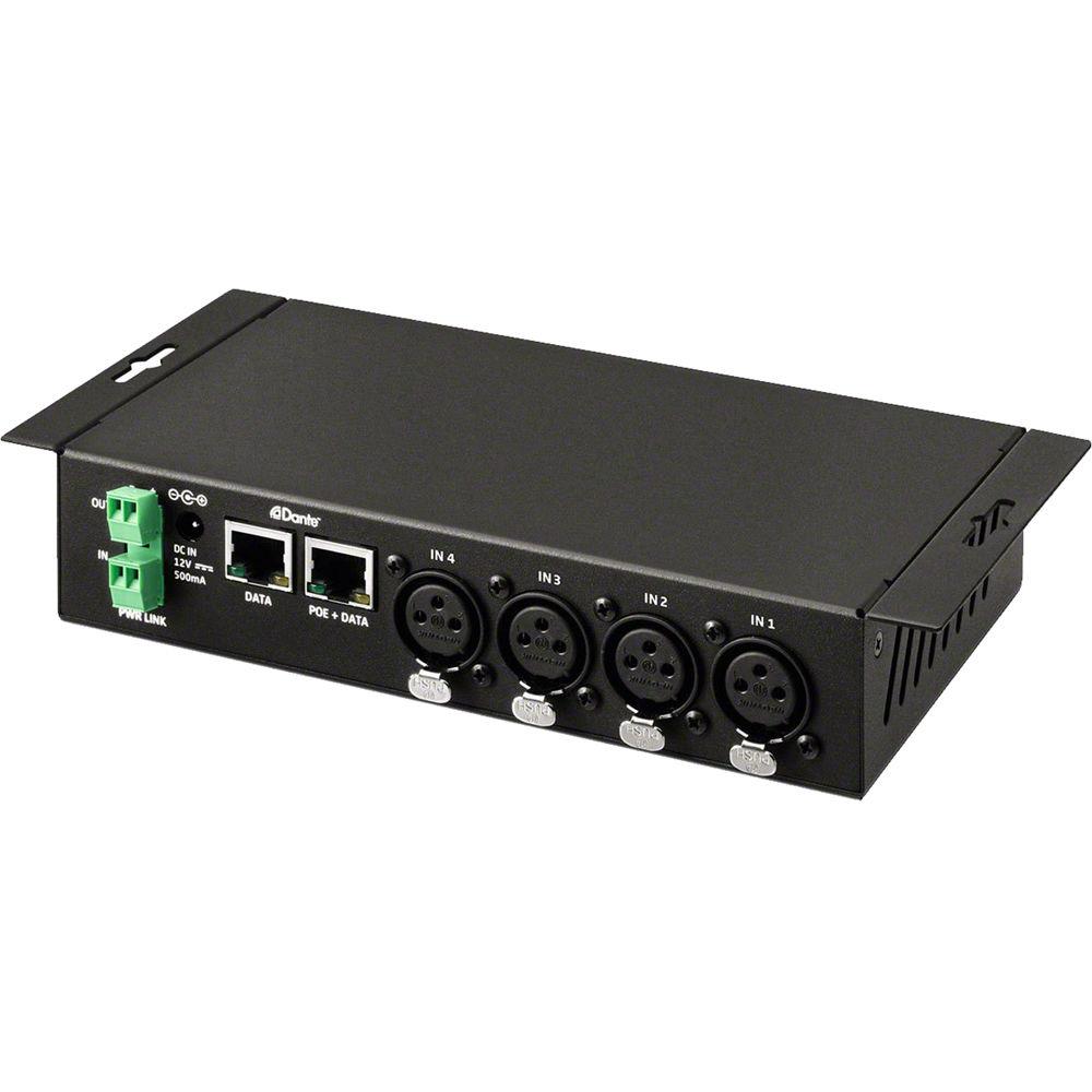 Sennheiser Dante-Kit MEG 14-40  Basic with SL DI 4 XLR Interface, Four MAT 133 Table Stands, & Four MEG 14-40 Gooseneck Microphones