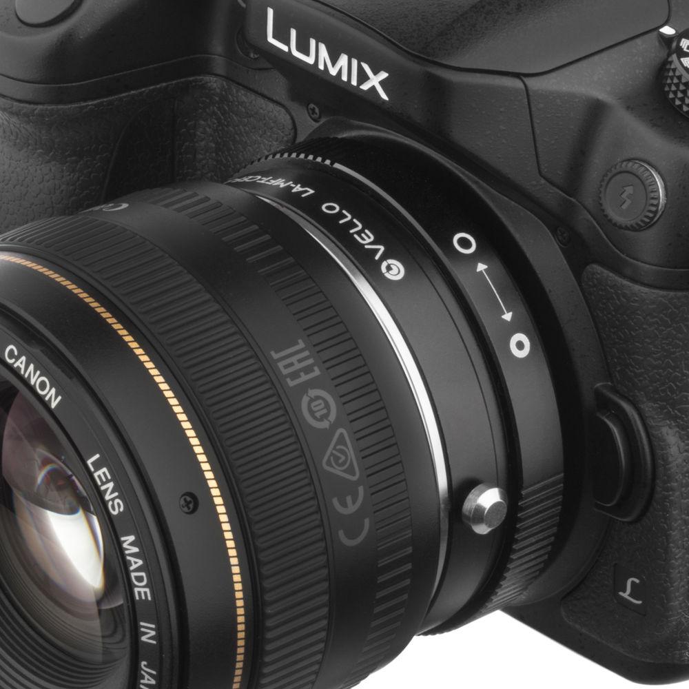 Vello Canon EF EF-S Lens to Micro Four Thirds Camera Lens Adapter with Aperture Control