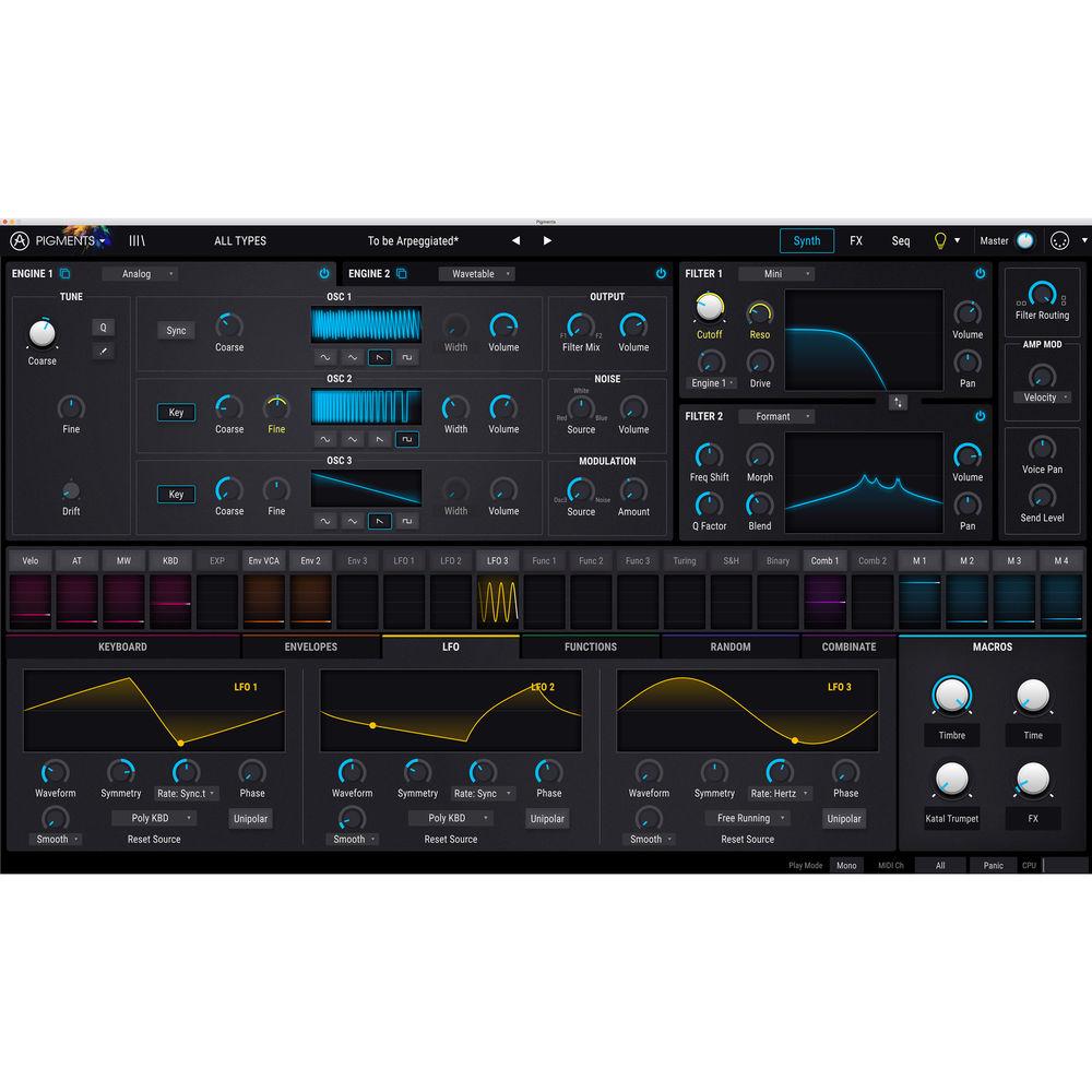 Arturia Pigments - Polychrome Software Synthesizer