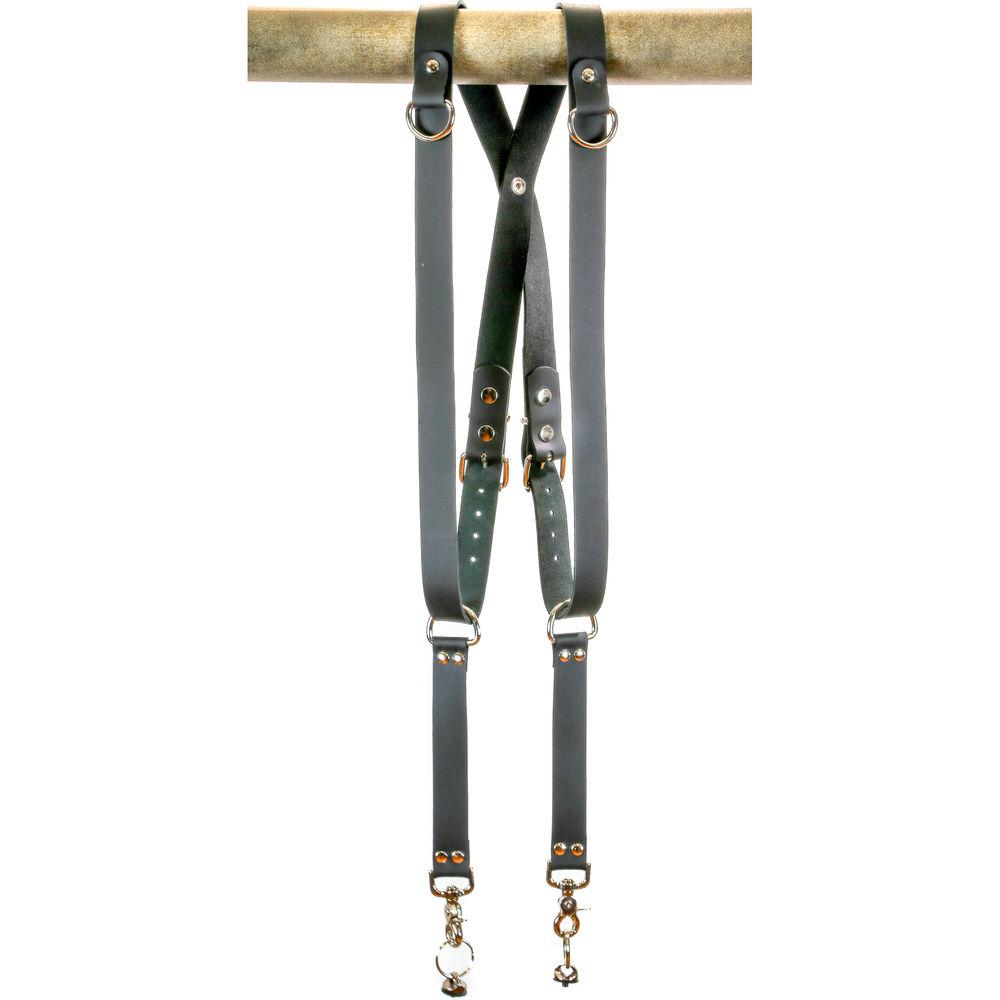 Funk Plus Cowhide Leather Snap Back Harness with 1.25" Wide Straps and D-Rings