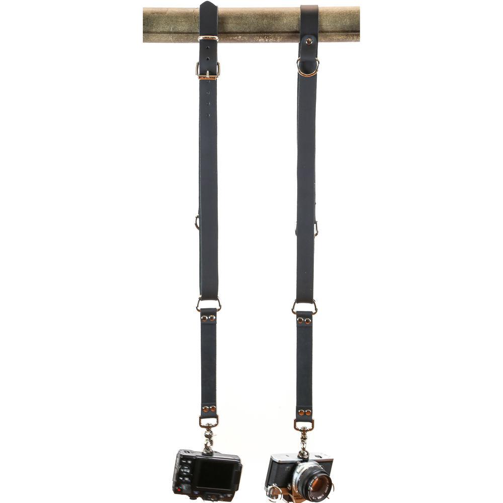 Funk Plus Cowhide Leather Snap Back Harness with 1.25" Wide Straps and D-Rings