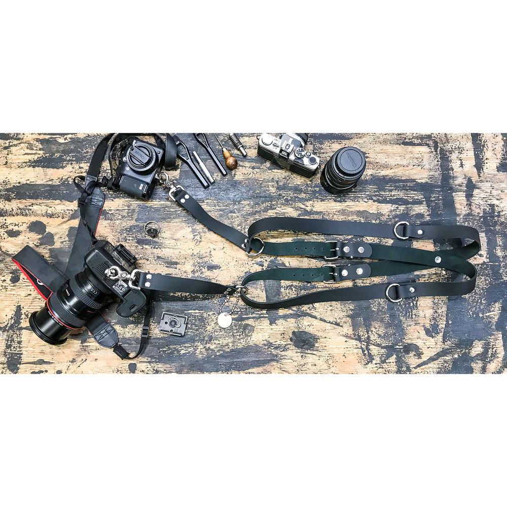 Funk Plus Cowhide Leather Snap Back Harness with 1.25" Wide Straps and D-Rings