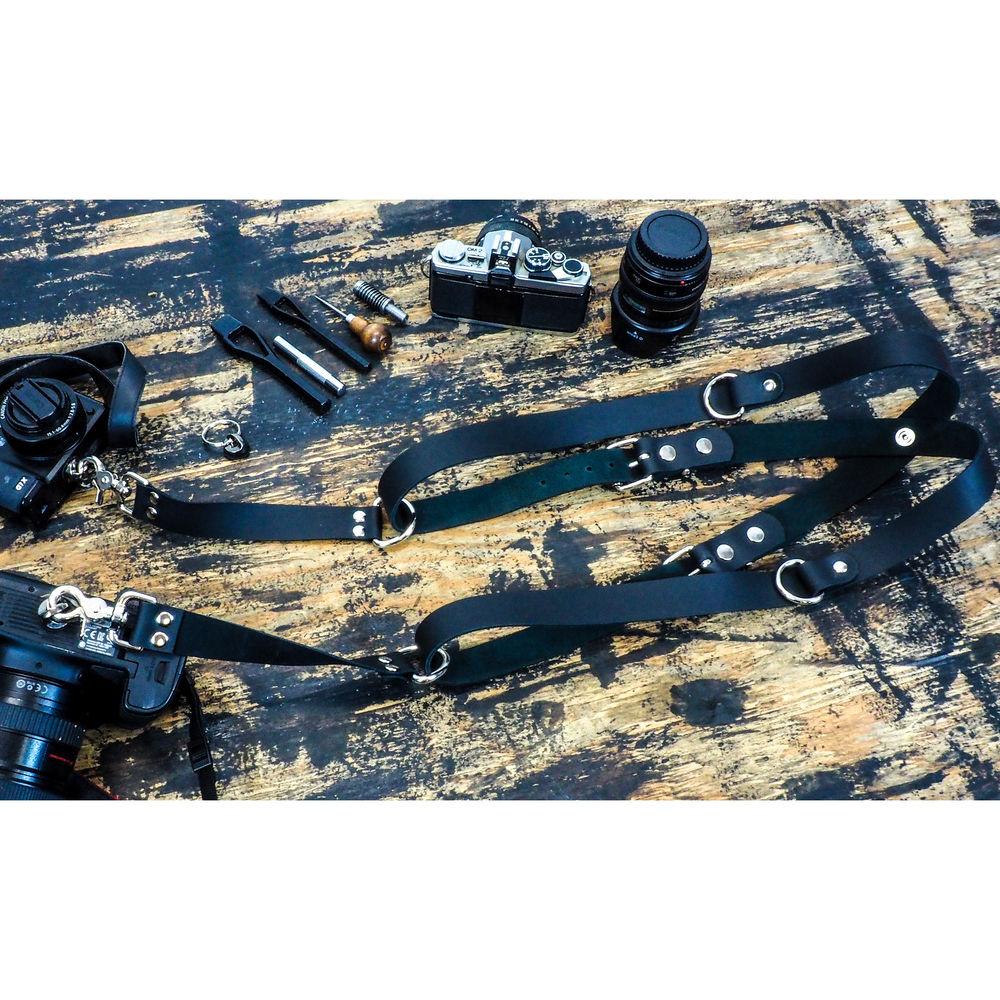 Funk Plus Cowhide Leather Snap Back Harness with 1.25" Wide Straps and D-Rings