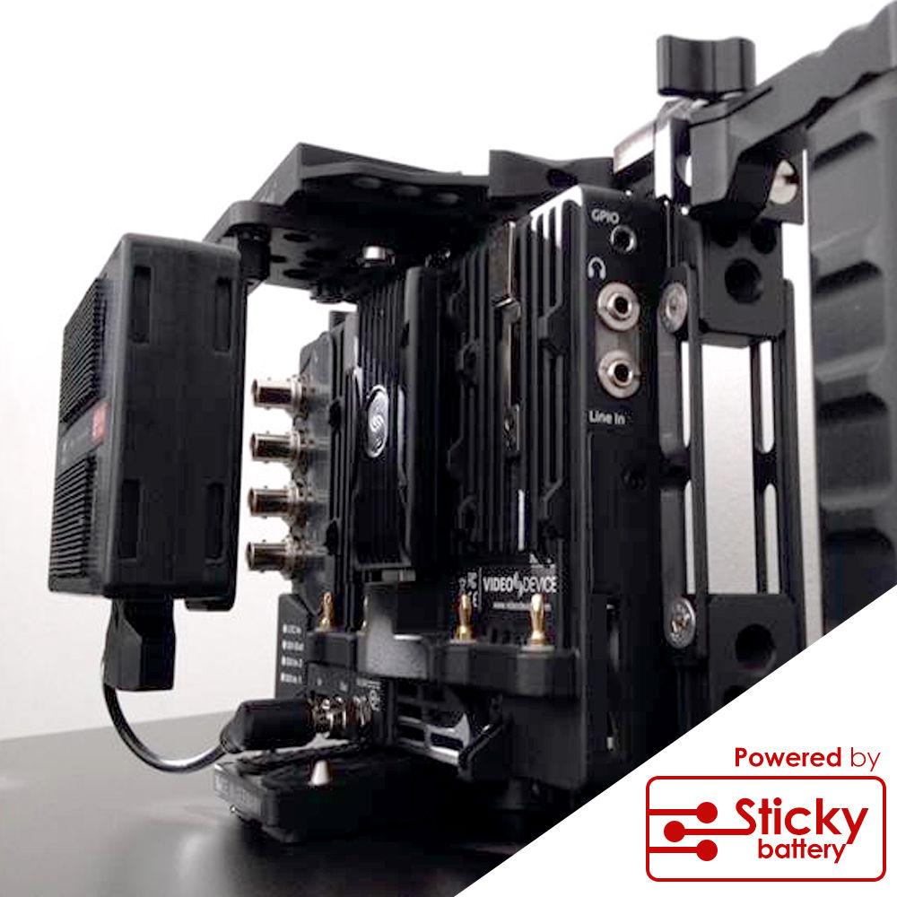 Hawk-Woods 2x ST-38 Sticky Batteries with 2-Ch Charger, Holder & CLB-MOV Adapter