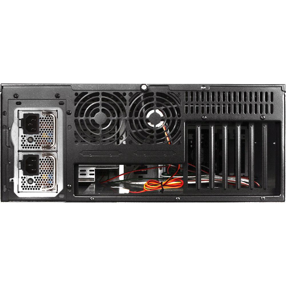 iStarUSA D-400 4 RU Compact Stylish Rackmount Chassis with 500W Redundant Power Supply