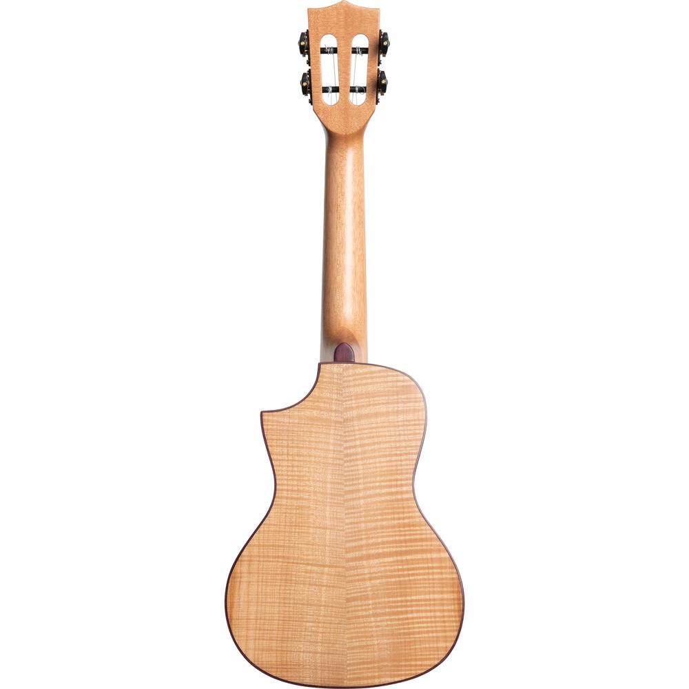 KALA Satin All Solid Flame Maple Cutaway Concert Ukulele