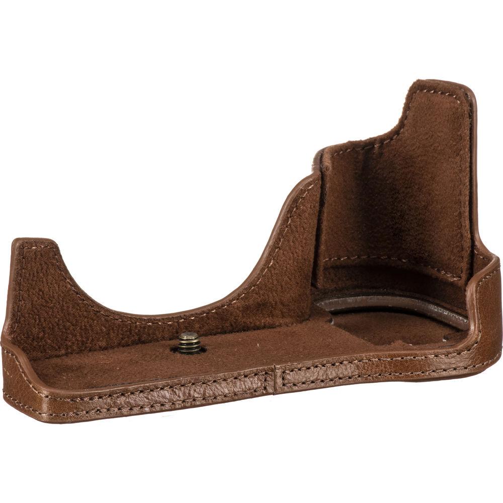 MegaGear Ever Ready Leather Half Case and Strap for Canon EOS R