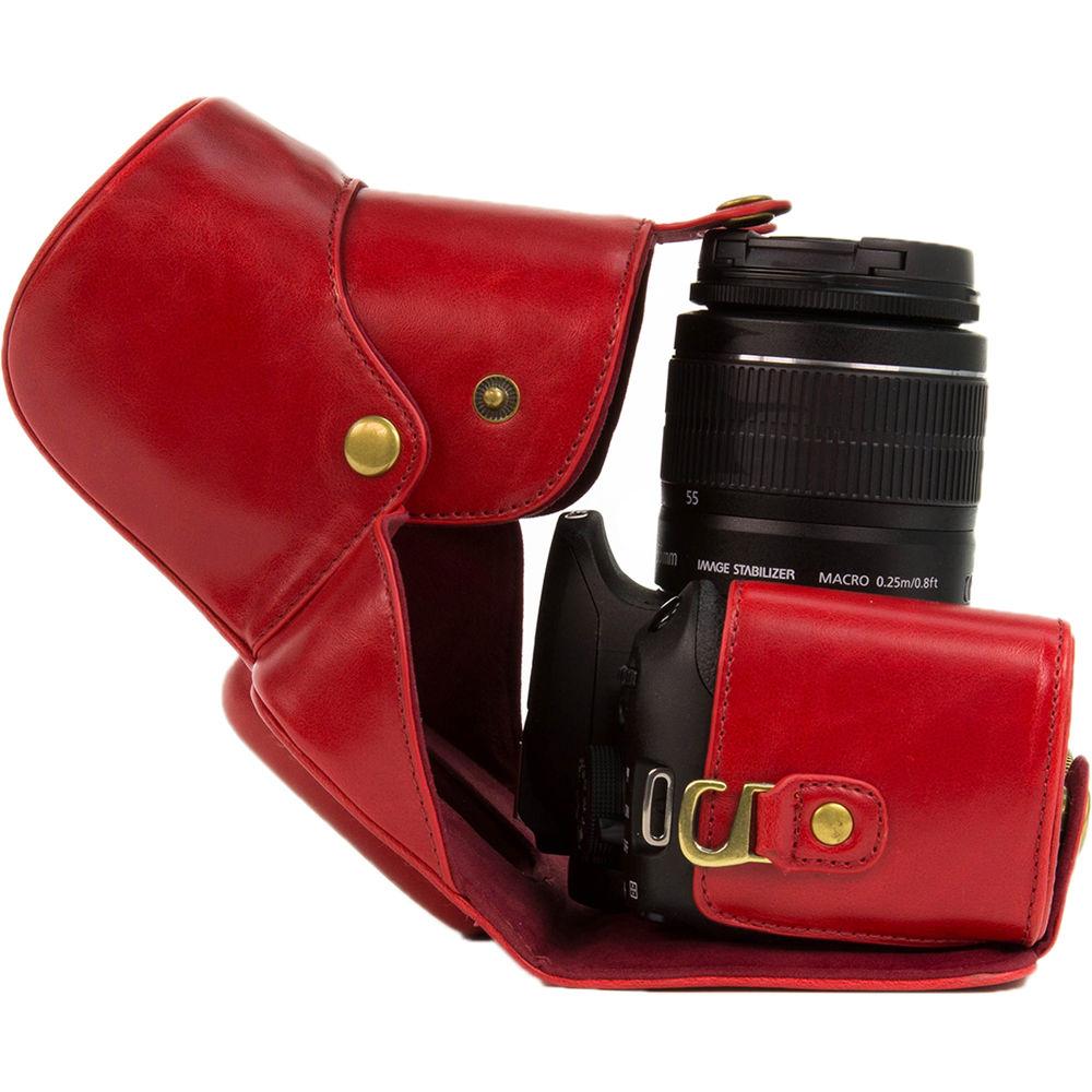 MegaGear Ever Ready PU Leather Case for Canon EOS Rebel T3, T2i, T2, 500D, 1000D with 18-55mm Lens