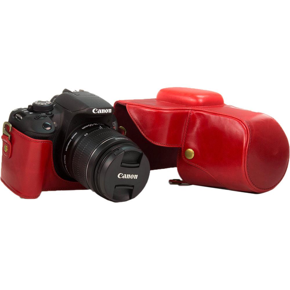 MegaGear Ever Ready PU Leather Case for Canon EOS Rebel T3, T2i, T2, 500D, 1000D with 18-55mm Lens