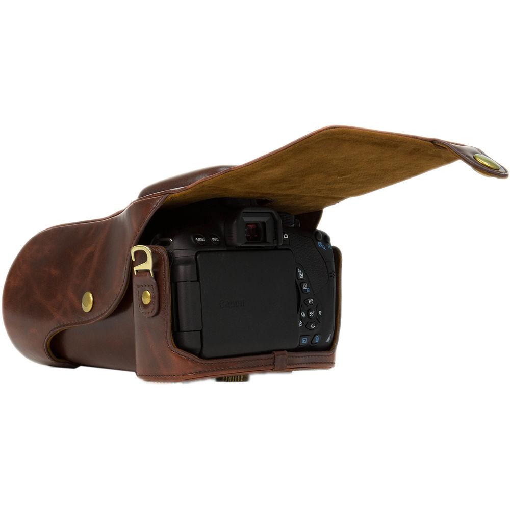 MegaGear Ever Ready PU Leather Case for Canon EOS Rebel T3, T2i, T2, 500D, 1000D with 18-55mm Lens