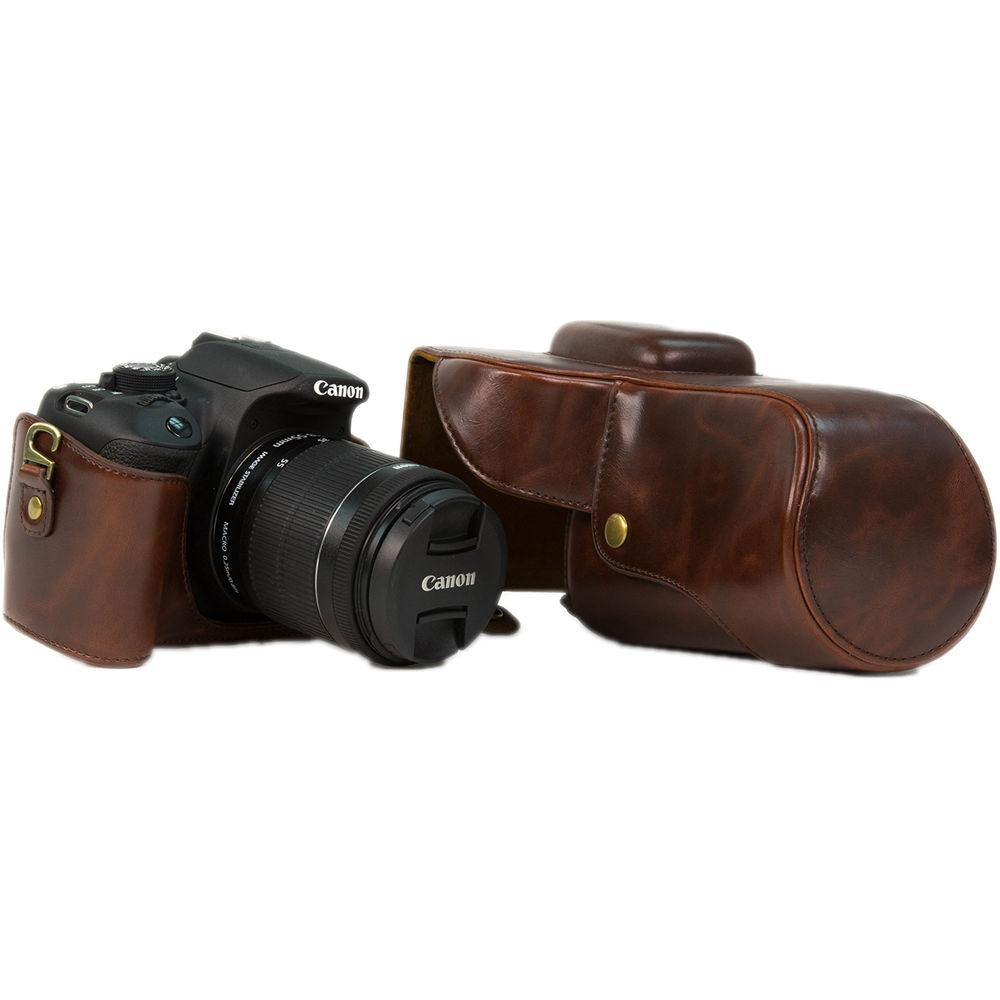 MegaGear Ever Ready PU Leather Case for Canon EOS Rebel T3, T2i, T2, 500D, 1000D with 18-55mm Lens