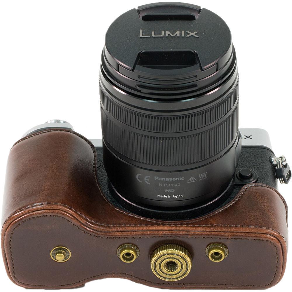 MegaGear Ever Ready PU Leather Case for LUMIX DMC-GX8 with 14-140mm Lens