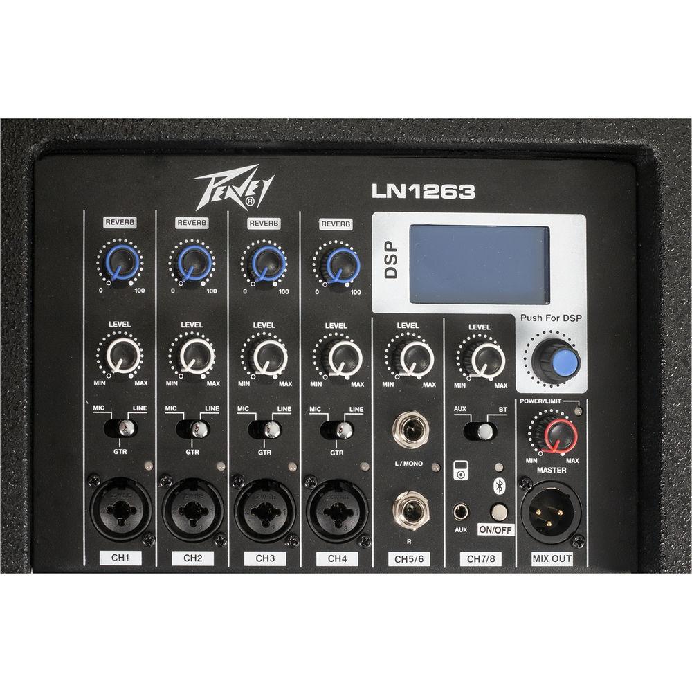 Peavey LN1263 Column Array - 1200W Portable PA System with Bluetooth