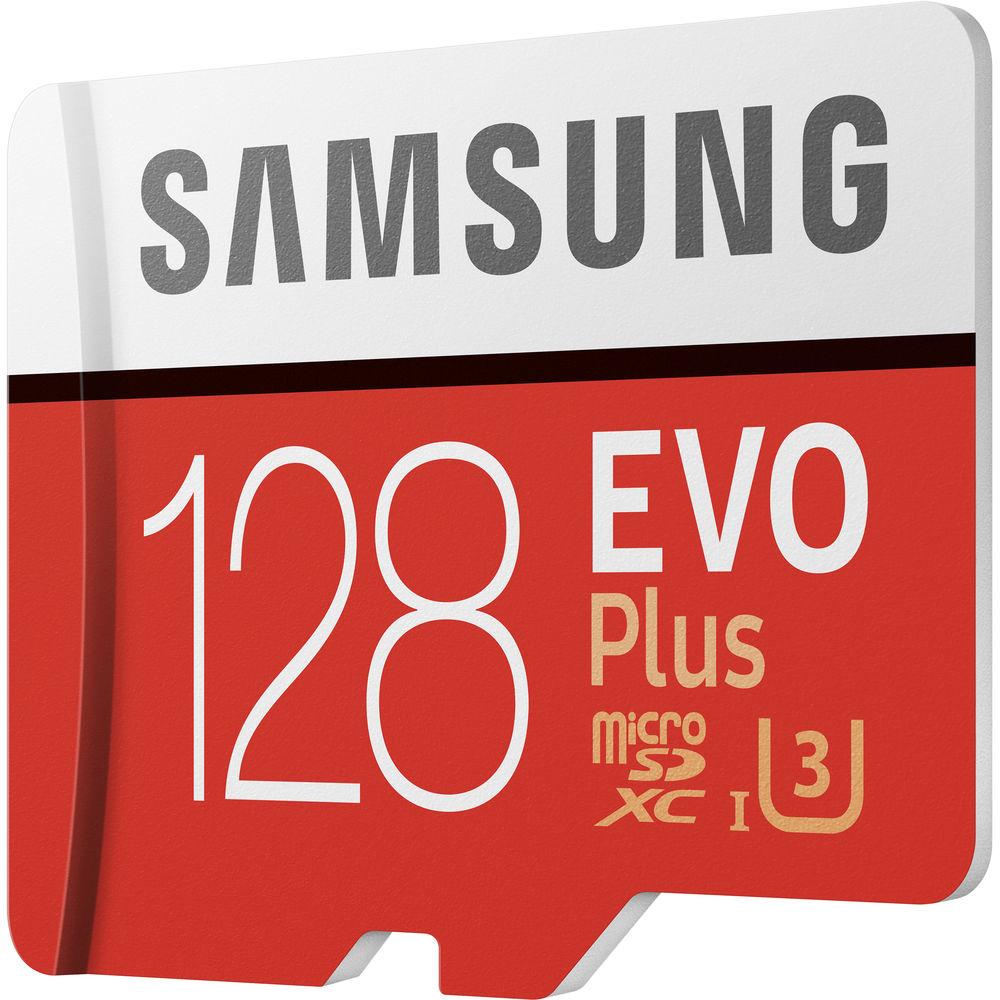 Samsung 128GB EVO Plus UHS-I microSDXC Memory Card with SD Adapter