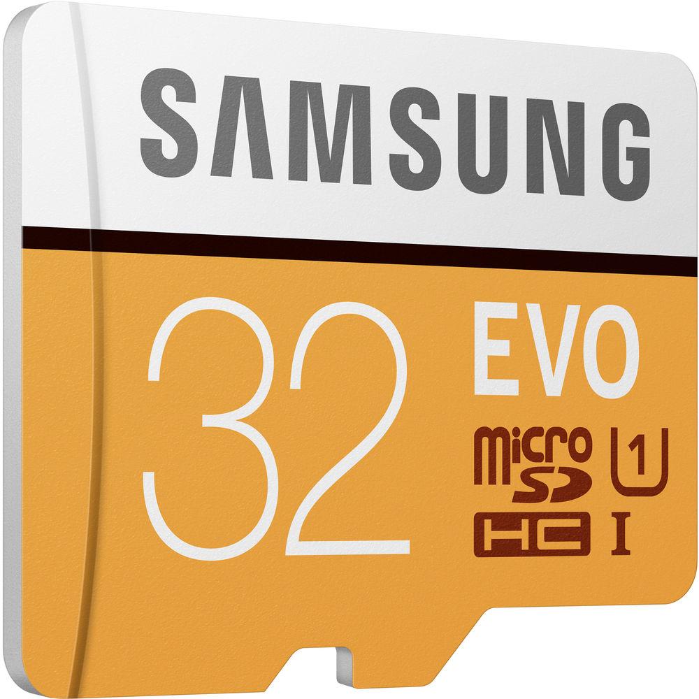 Samsung 32GB EVO UHS-I microSDHC Memory Card with SD Adapter