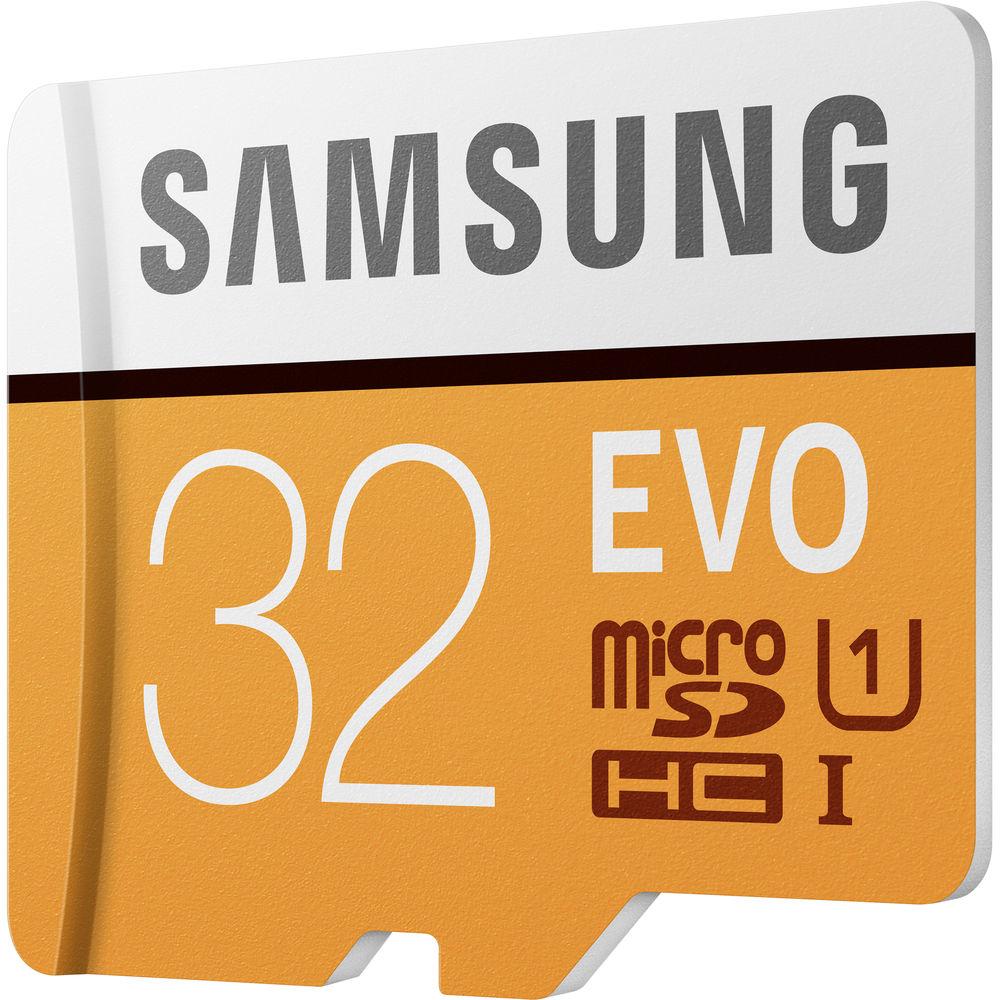 Samsung 32GB EVO UHS-I microSDHC Memory Card with SD Adapter
