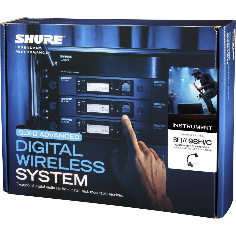 Shure GLXD14R B98 Instrument Wireless System with Beta98H C