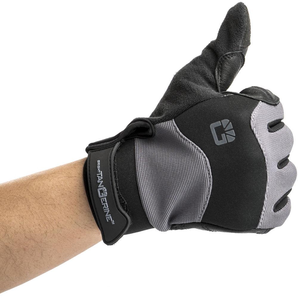 Bright Tangerine ExoSkin Leather Armour Gloves