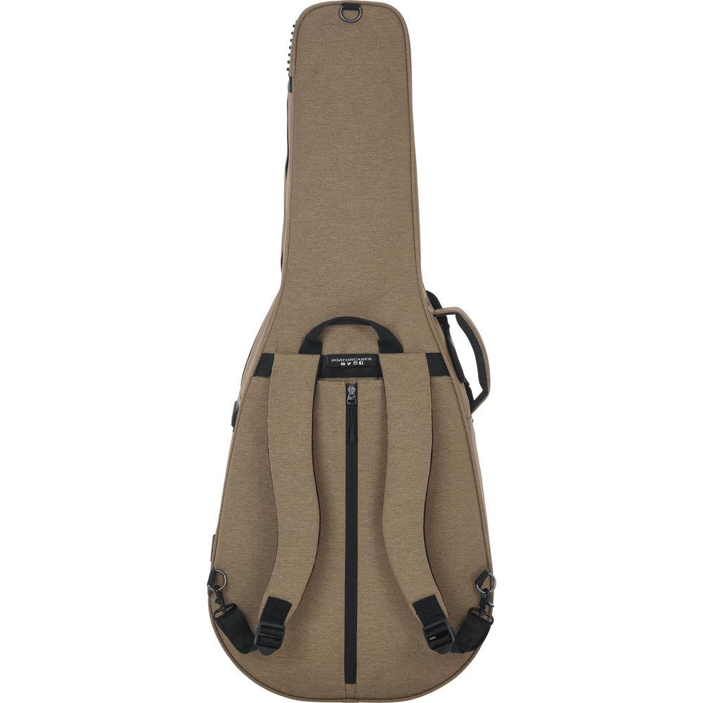 Gator Cases Rigid EPS Transit Series Lightweight Case for 12-String Dreadnought Guitars In Tan with Beige Inter