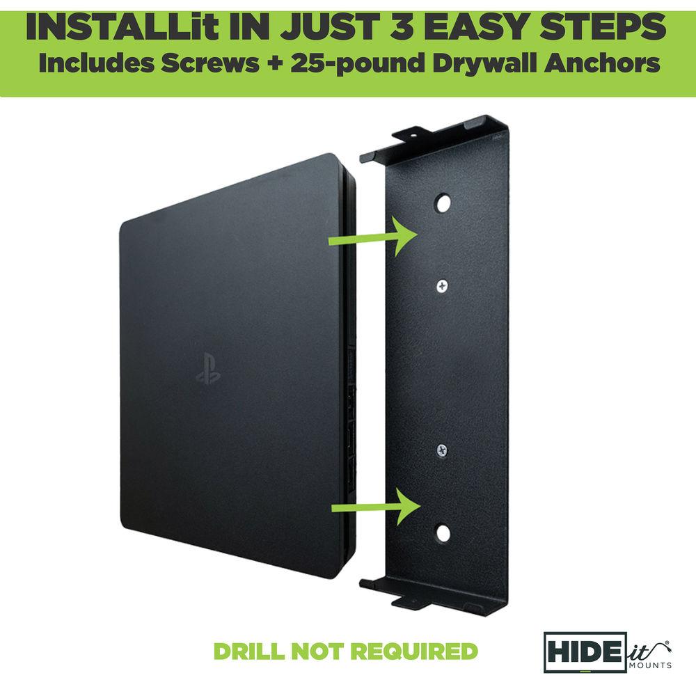 HIDEit Mounts PS4 Slim Wall Mount for Sony PlayStation 4 Slim