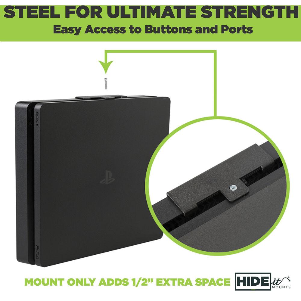 HIDEit Mounts PS4 Slim Wall Mount for Sony PlayStation 4 Slim