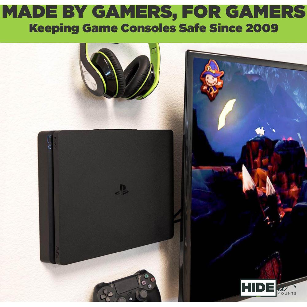 HIDEit Mounts PS4 Slim Wall Mount for Sony PlayStation 4 Slim